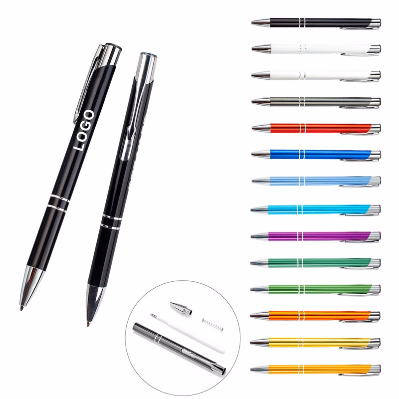 MOQ50 Metal Aluminum Barrel Writing Pen