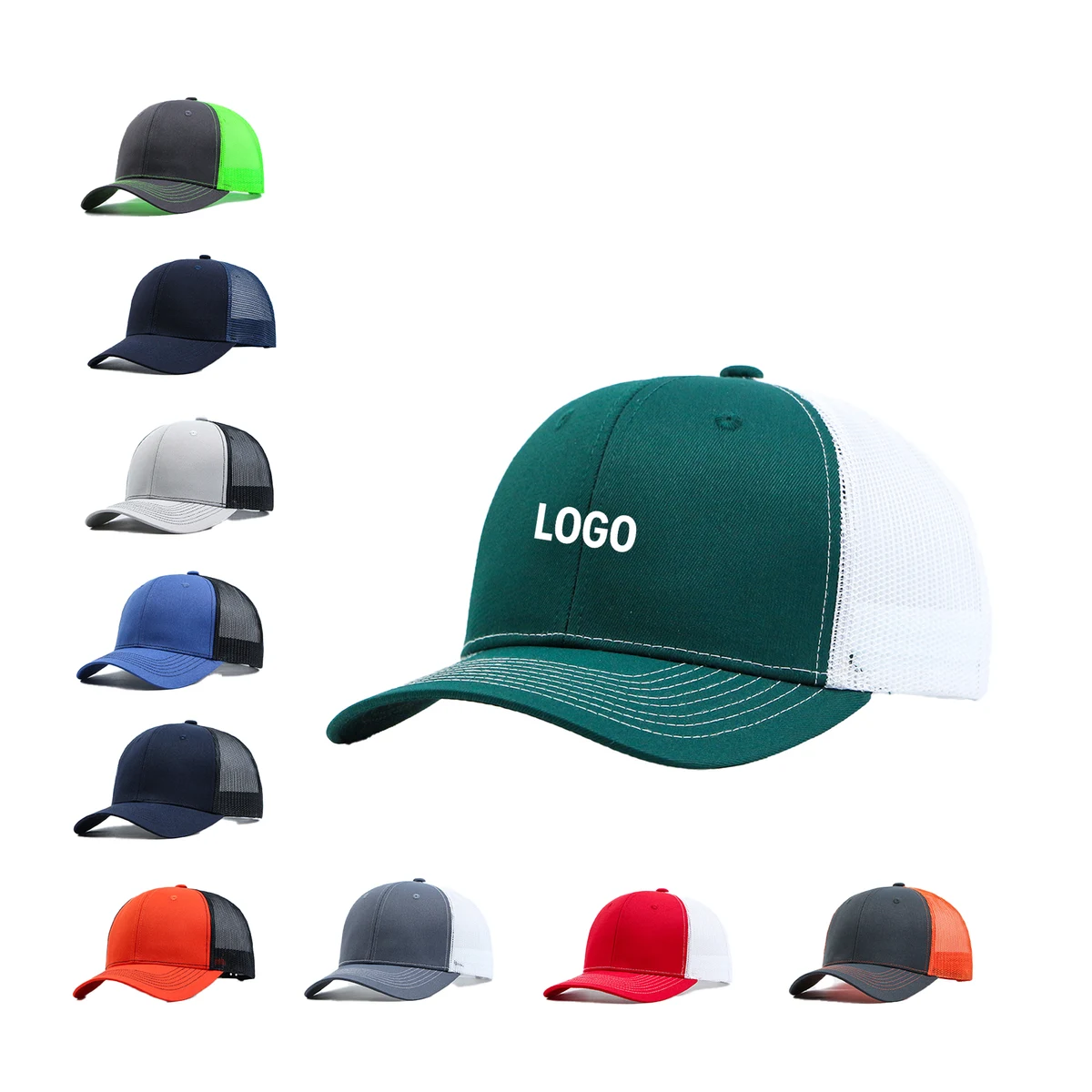 Custom Embroidered Mesh Trucker Cap With Adjustable Back 1