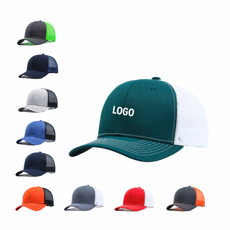 Custom Embroidered Mesh Trucker Cap With Adjustable Back