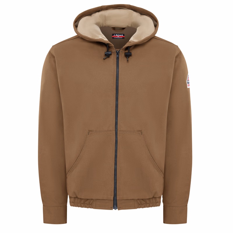 Bulwark® Men's Heavyweight FR Brown Duck Hooded Jacket