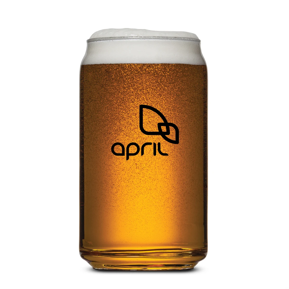 Beer Can Beer Glass - Imprinted, custom glassware with logo imprint 1