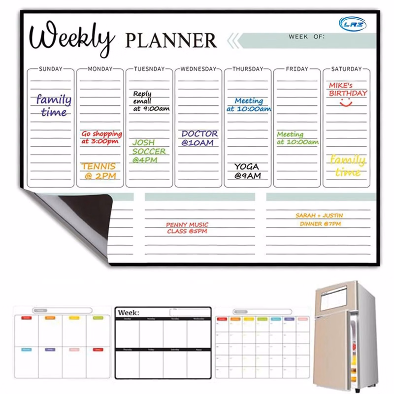Monthly Magnetic Writing Board For Fridge