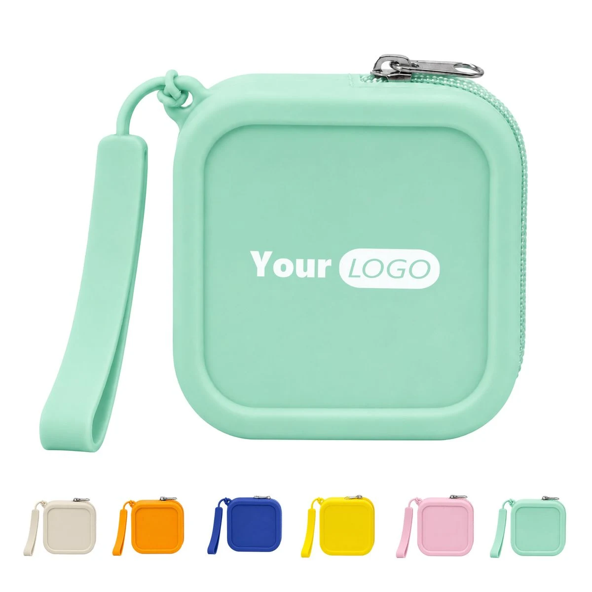 Square Silicone Zipper Storage Pouch 1