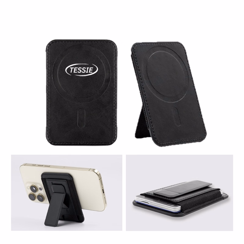 Eco-Friendly PU Magnetic Card Phone Holder