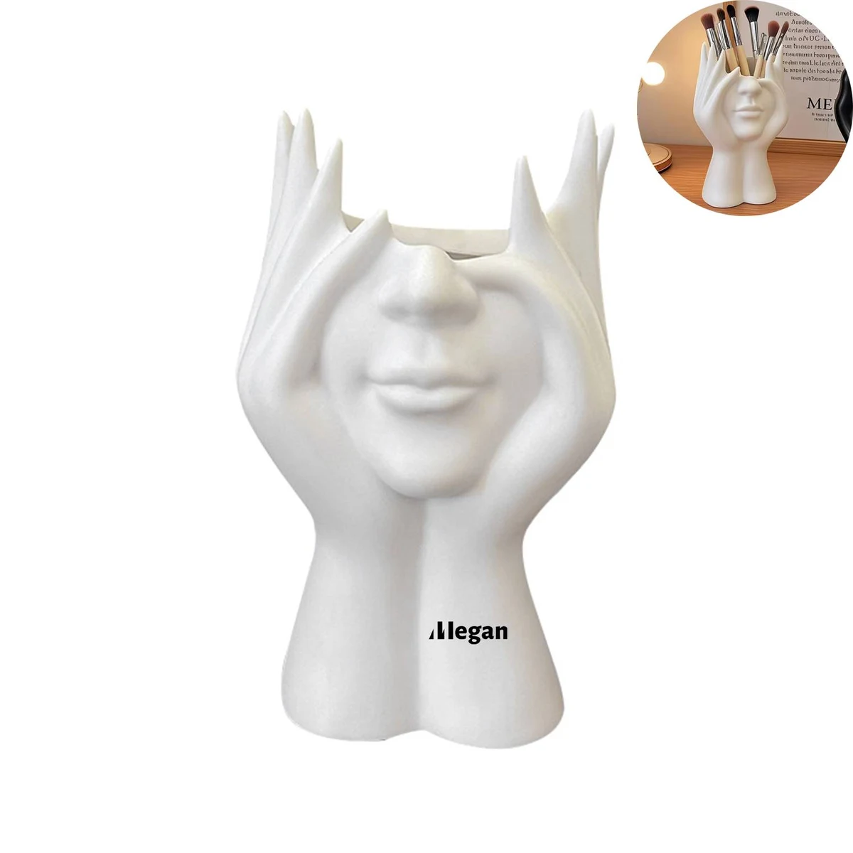 Humanoid Art Face Pen Holder 1