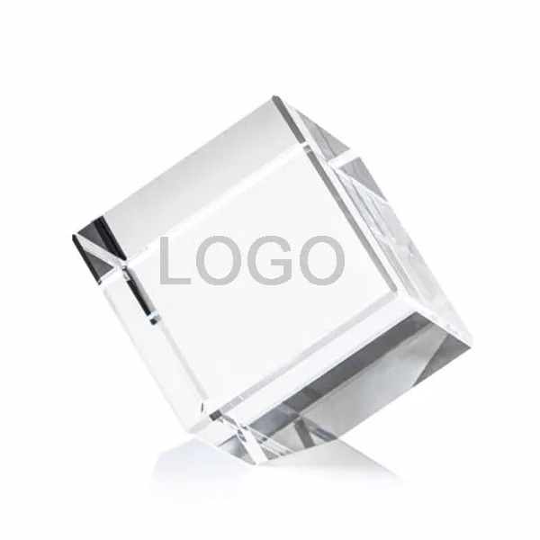 Optical Crystal Bevel Edged Cube