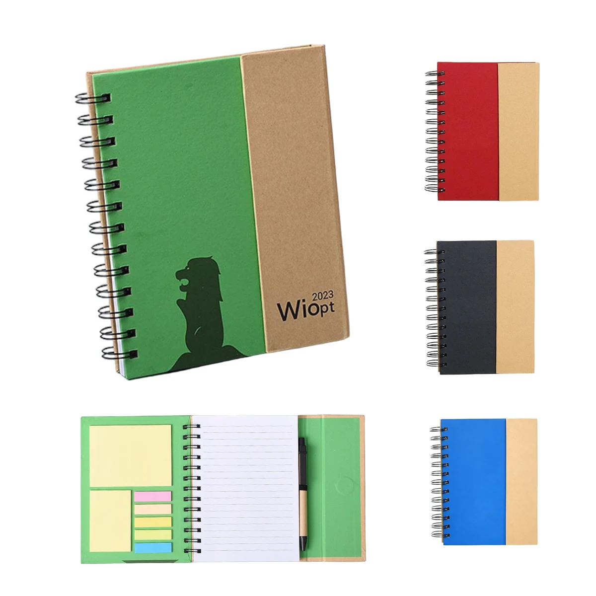 Spiral Notebook with Sticky Notes & Pen - OCEAN 1