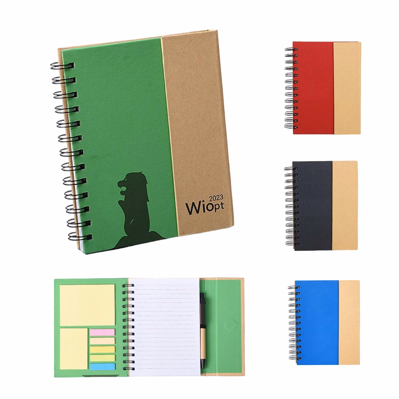 Spiral Notebook with Sticky Notes & Pen - OCEAN