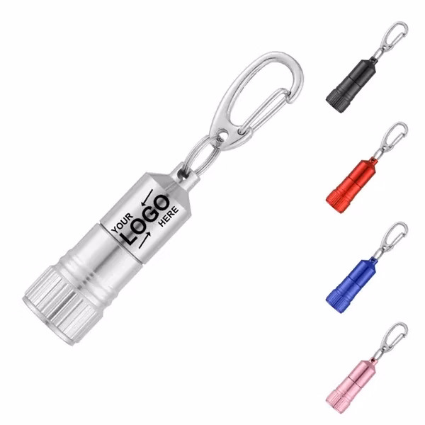 Custom Twist-Activated Aluminum Keychain Flashlight — 6-Color Emergency Tool