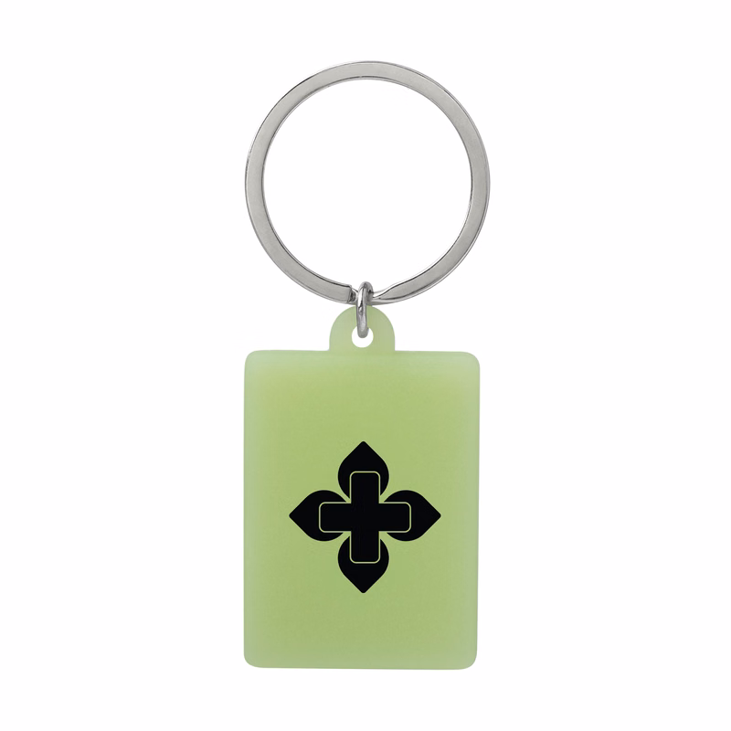 Eco Silicone Glow in the Dark Keychains - Rectangle