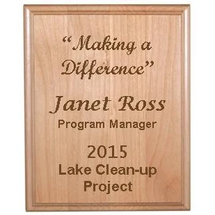 12" x 15" Genuine Red Alder Plaque 1