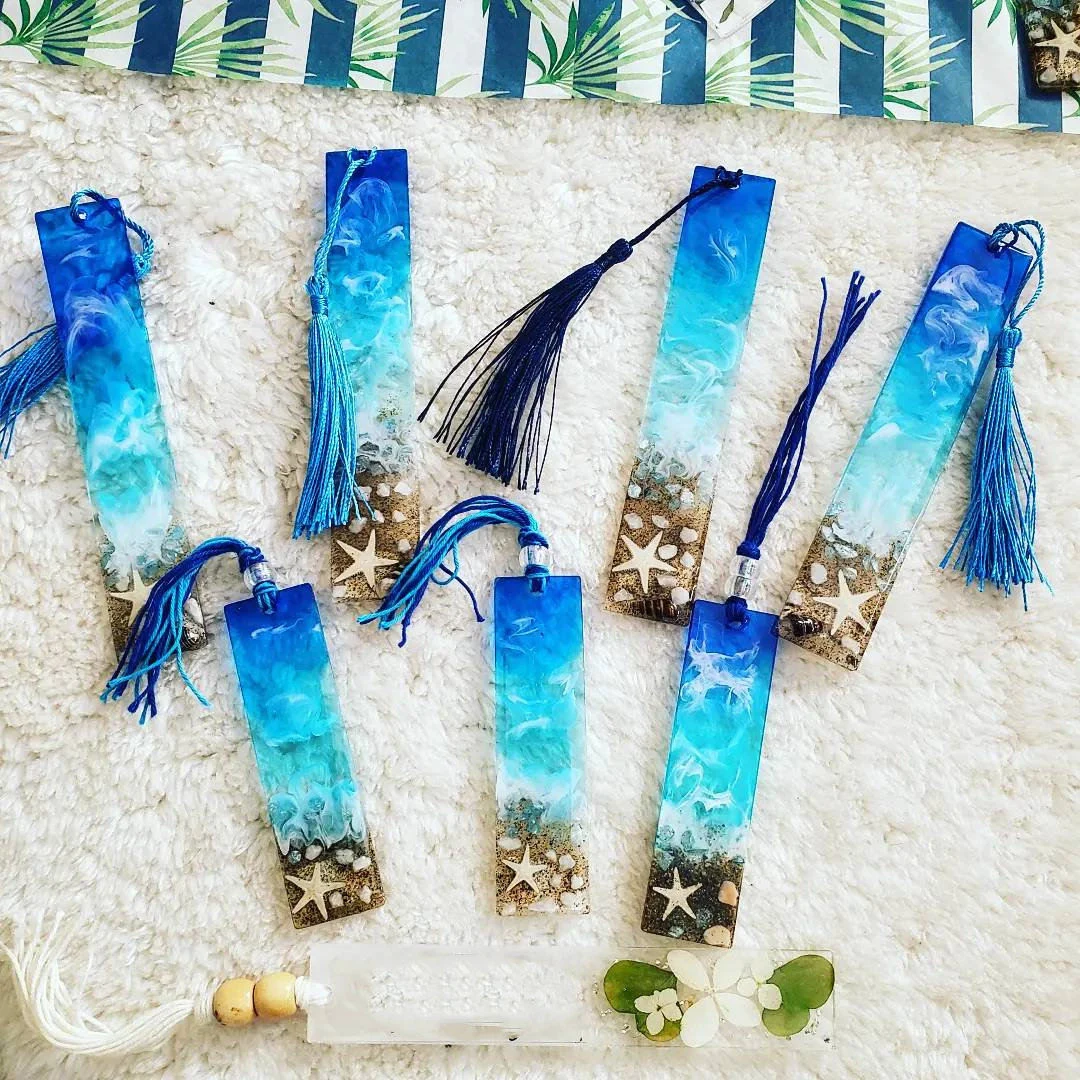 Ocean-themed Resin Bookmarks 1