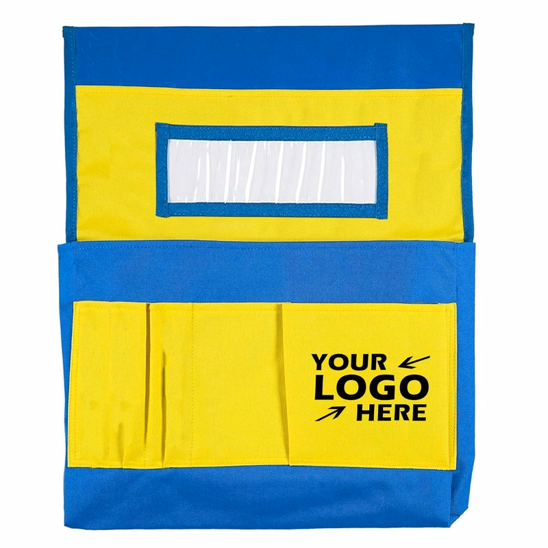 Classroom Chair Back Organizer Pockets with Label Slots
