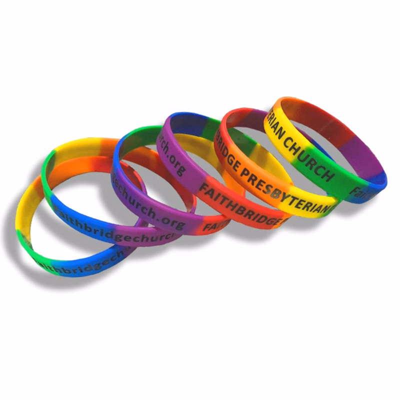 Rainbow Screen Printed Wristband