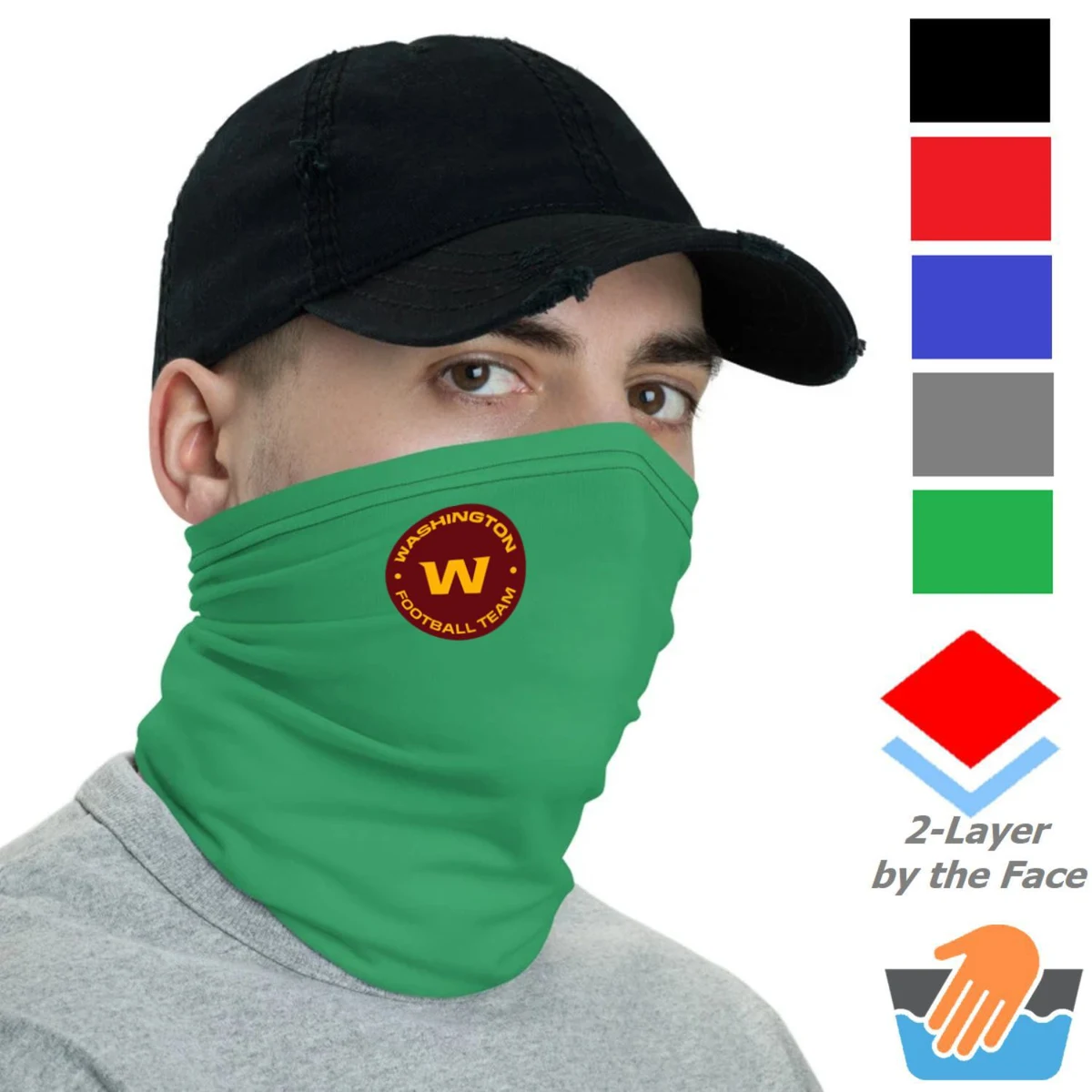 Polyester Neck Gaiter w/ Custom Logo Safety Face Bandana 1