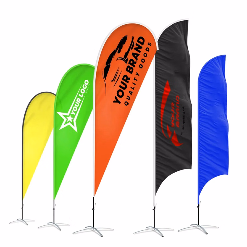 Lasting Durable Promotion Custom Feather Flag Banner Set