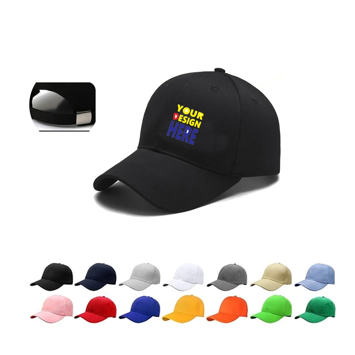 Middle Profile Baseball Cap With Metal Buckle 1