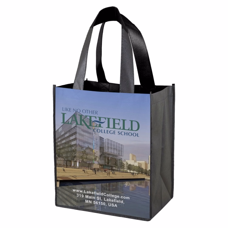 12"W x 13"H x 8"Gusset – "GALLERIA" Full Color Import Air Ship Grocery Shopping Tote Bags