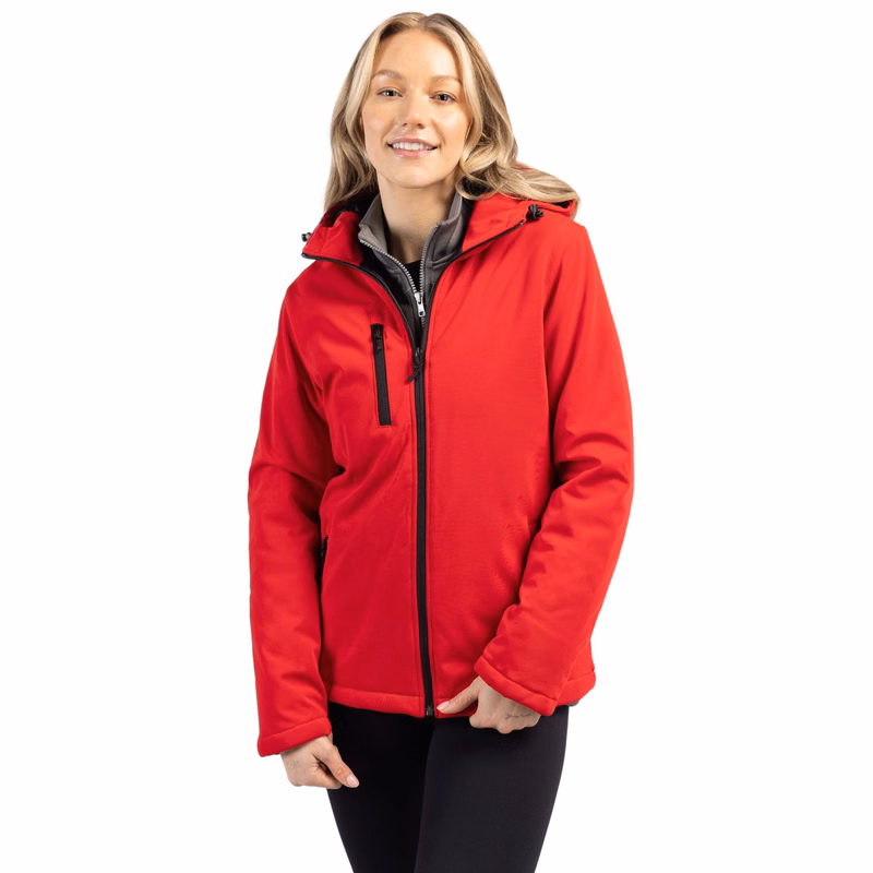 Clique Equinox Insulated Softshell Womens Full Zip Hooded Jacket