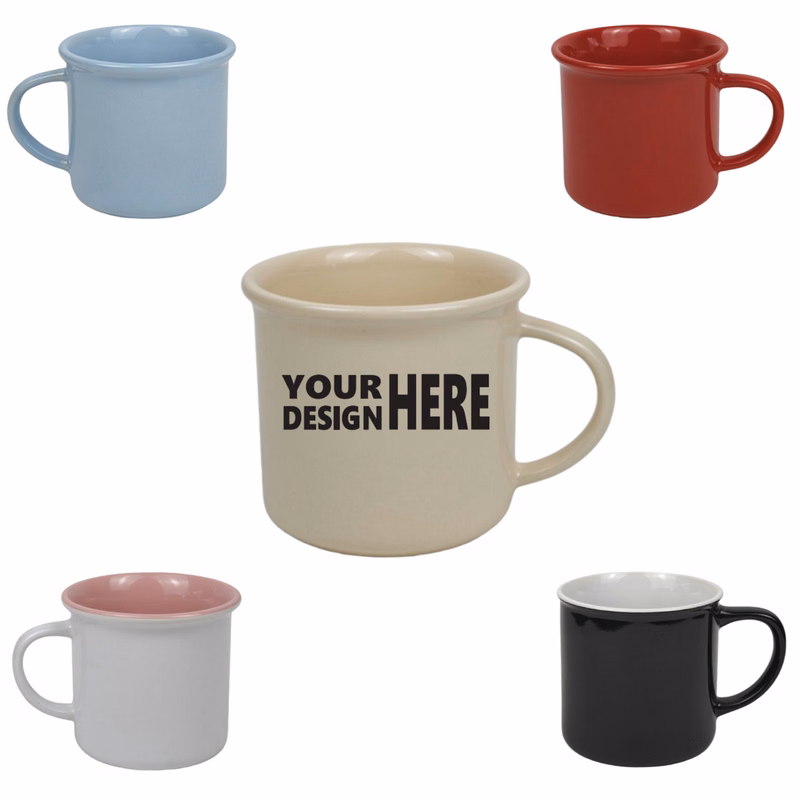 Custom Logo Retro Enamel Look Mug