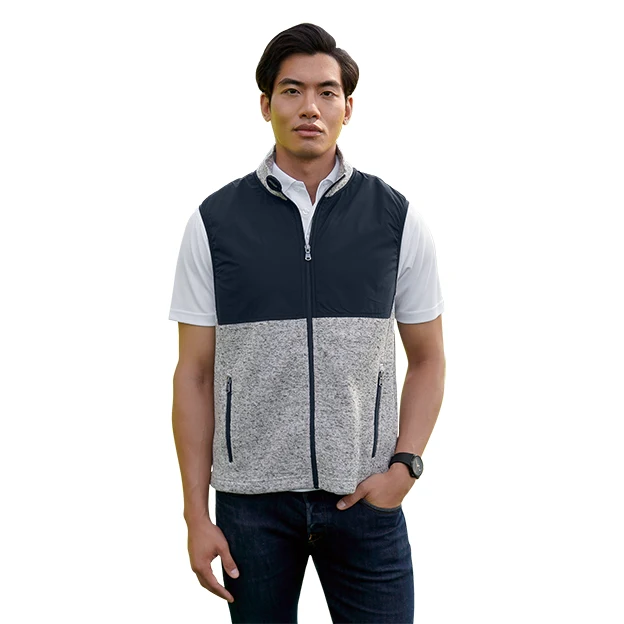 Summit Sweater Fleece Blocked Vest 1