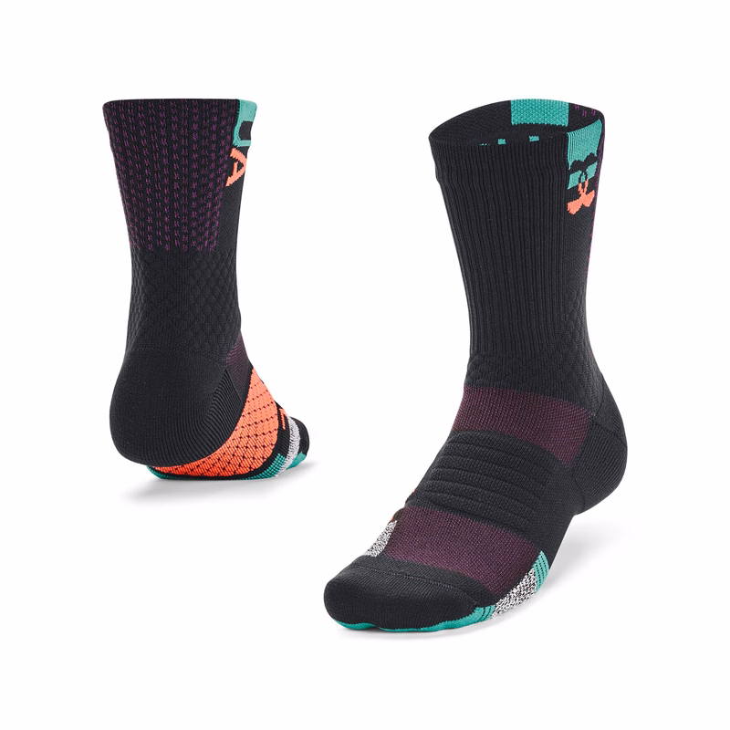 Unisex UA ArmourDry Playmaker Black History Month Mid-Crew Socks 