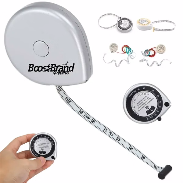Custom Retractable Health Tape Measure with BMI & Body Fat Monitor — Corporate Wellness