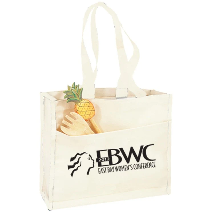 Canvas Gusset Tote, custom tote bag with logo imprint 1