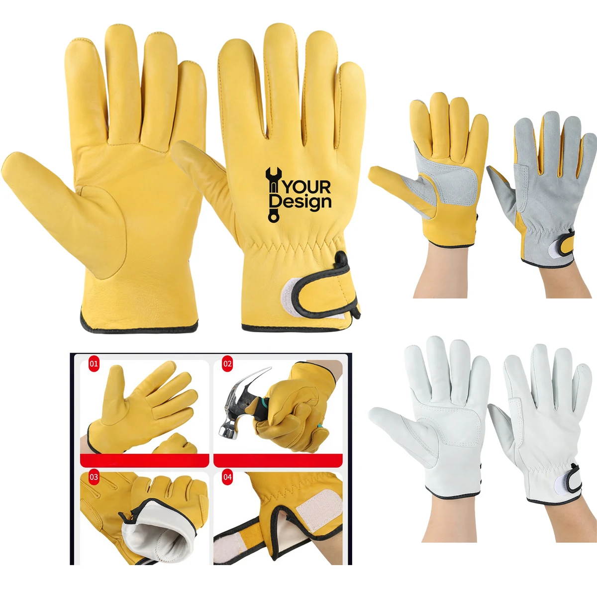 Leather Work Protective Gloves 1