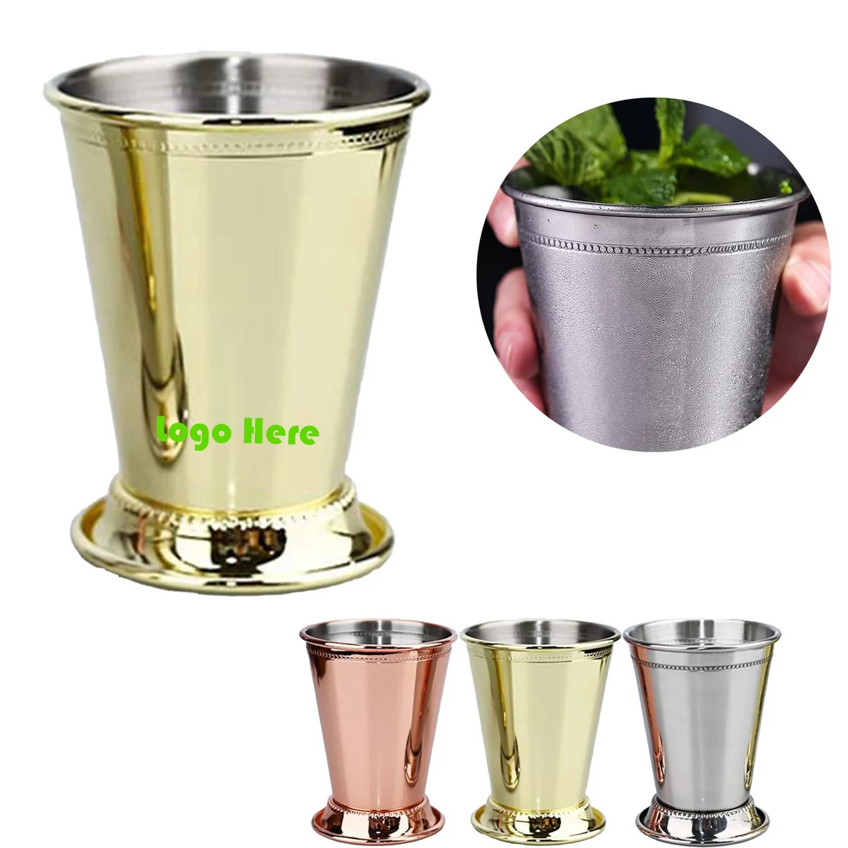 Stainless Steel Metal Beer Cup, custom tumbler with logo imprint 1