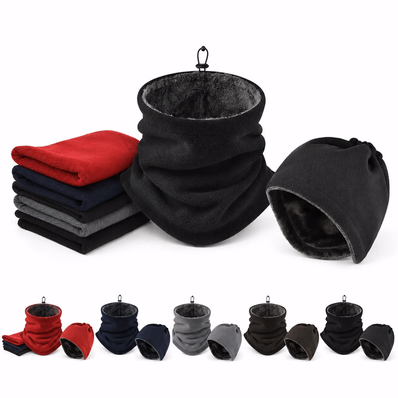 Outdoor Dual-Layer Windproof Fleece Neck Scarf