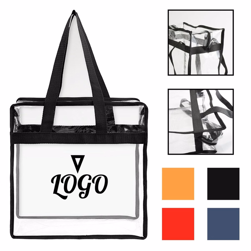 Custom PVC Clear Stadium Tote Bag MOQ 20