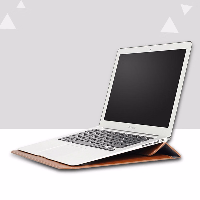 14" Leather Laptop Sdand Sleeves