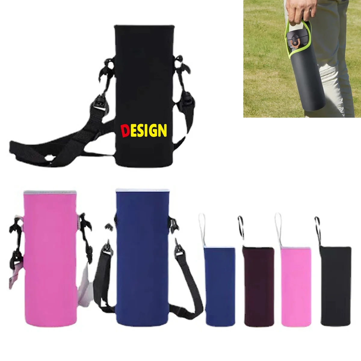 MOQ 50PCS Diving Material Water Bottle Carrier Bag " 1