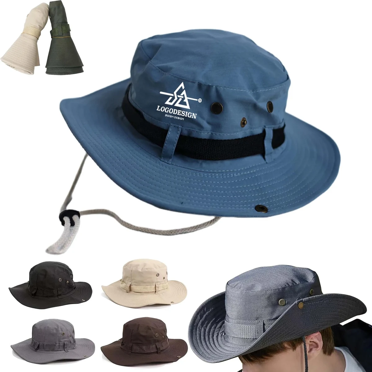 Exploration Bucket Wide Brim Hat 1
