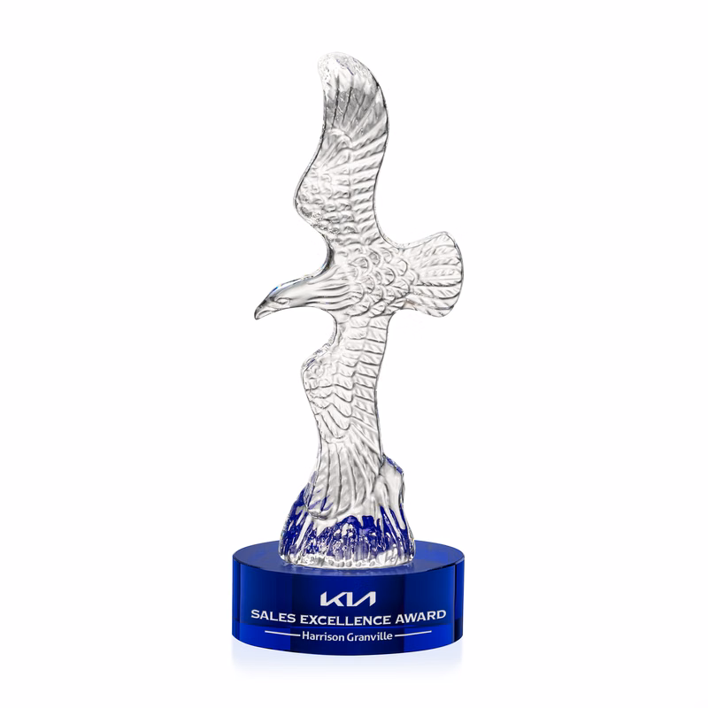 Staffordshire Eagle on Stanrich Base - Blue