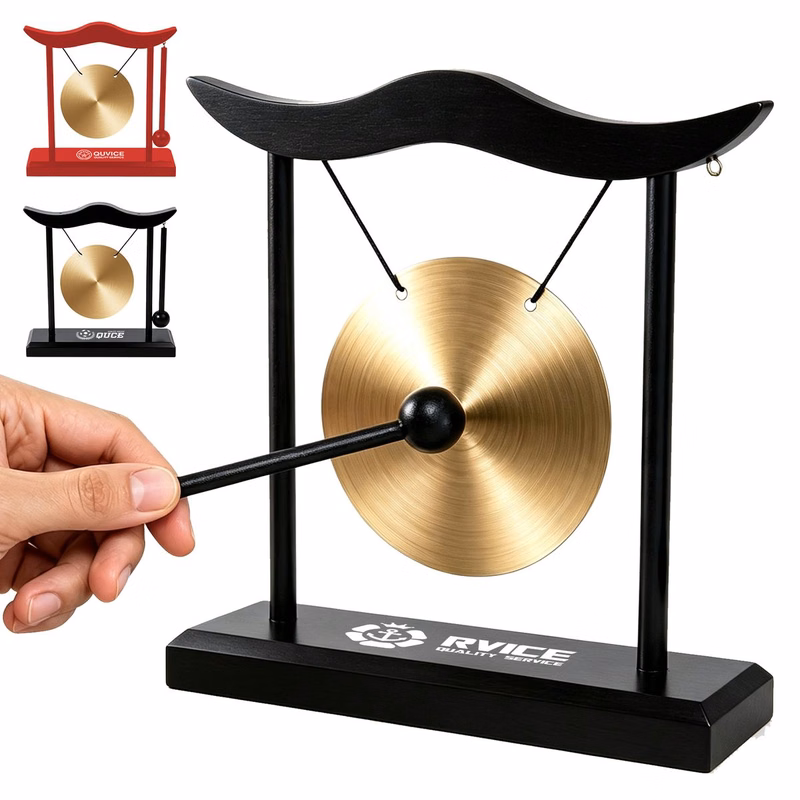 Mini Brass Desk Drum Decor