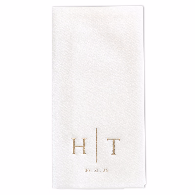 Initially Distinctive Premium Guest Towel w/uncoined Edge (White)