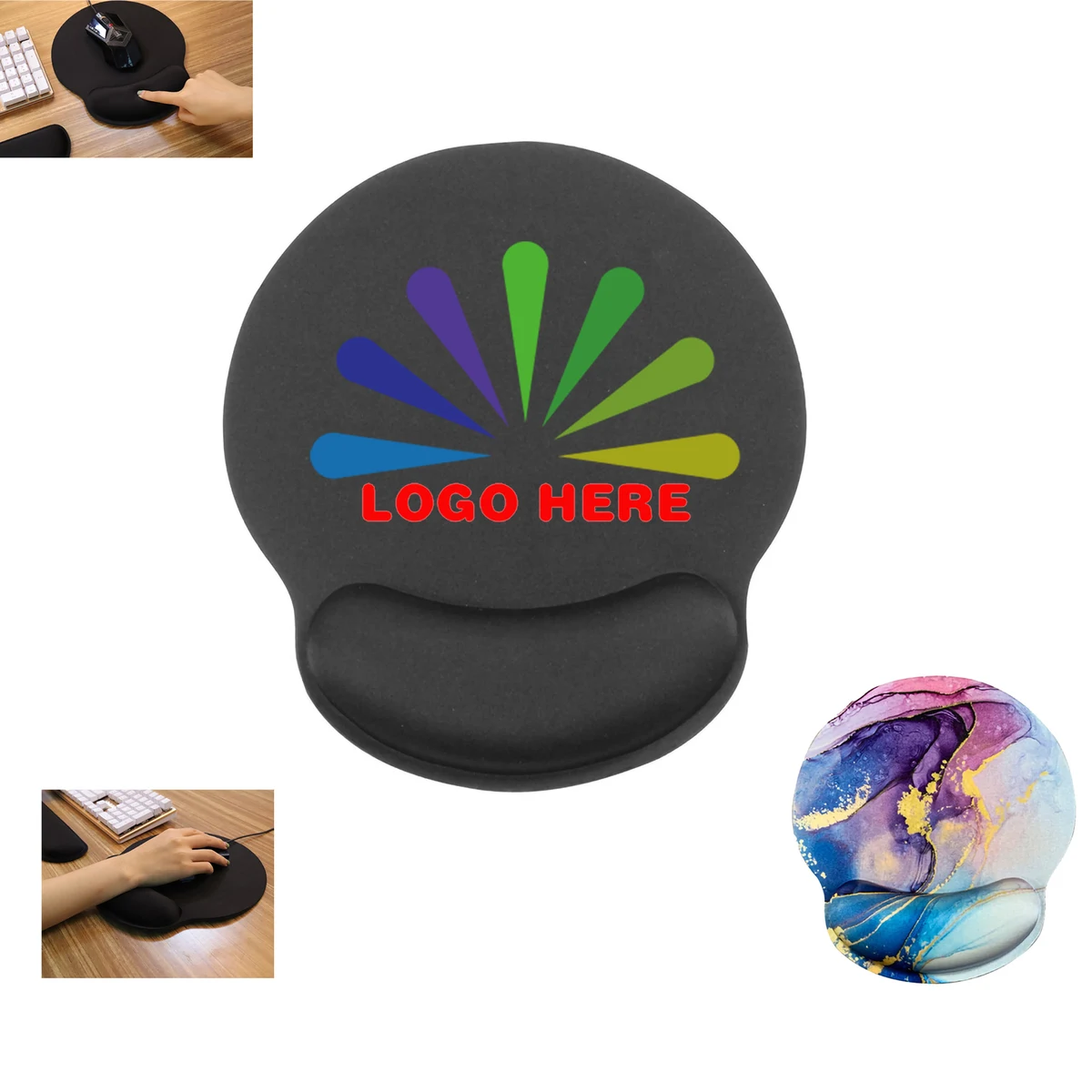 Memory Foam Full Color Wrist Support Mouse Pad MOQ50 1