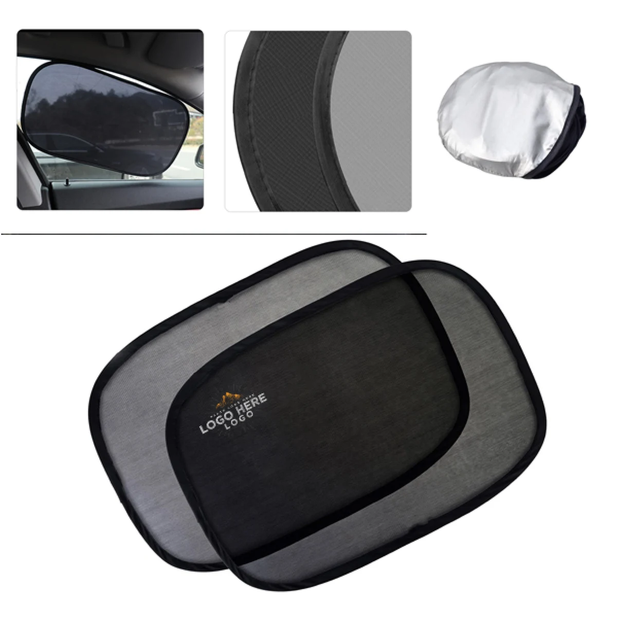 MOQ 50 Breathable Mesh Static Adhesion Car Sunshade for Sun Protection 1