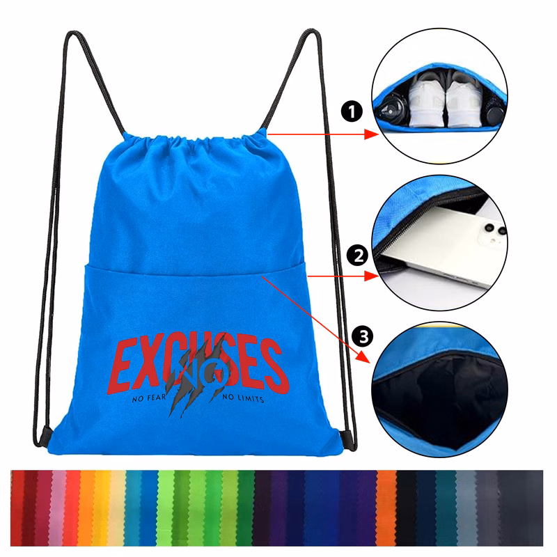 Heavy-Duty Multi-Pocket 600D Drawstring Bag