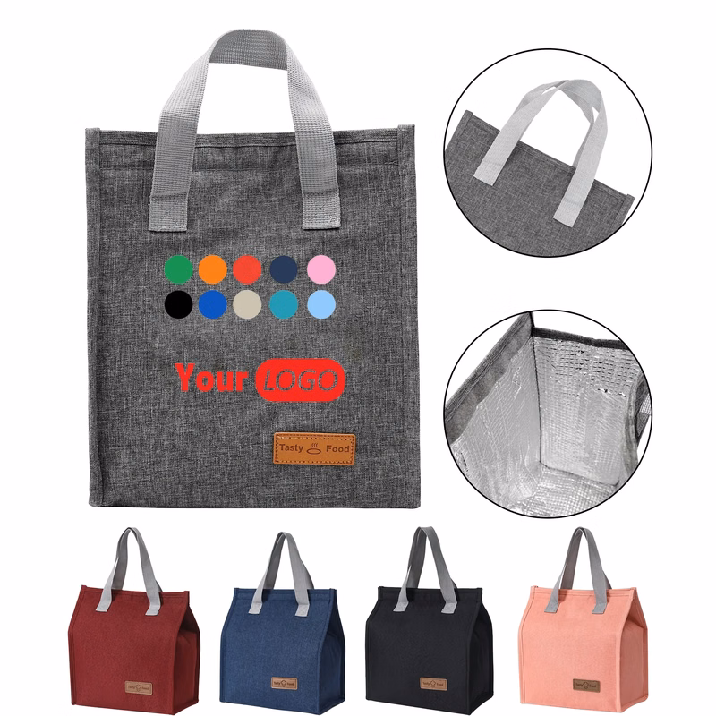 Custom Logo Aluminum Foil Lunch Thermal Insulation Bag