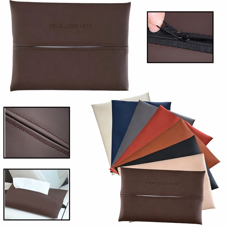 Premium Nappa Leather Car Tissue Holder