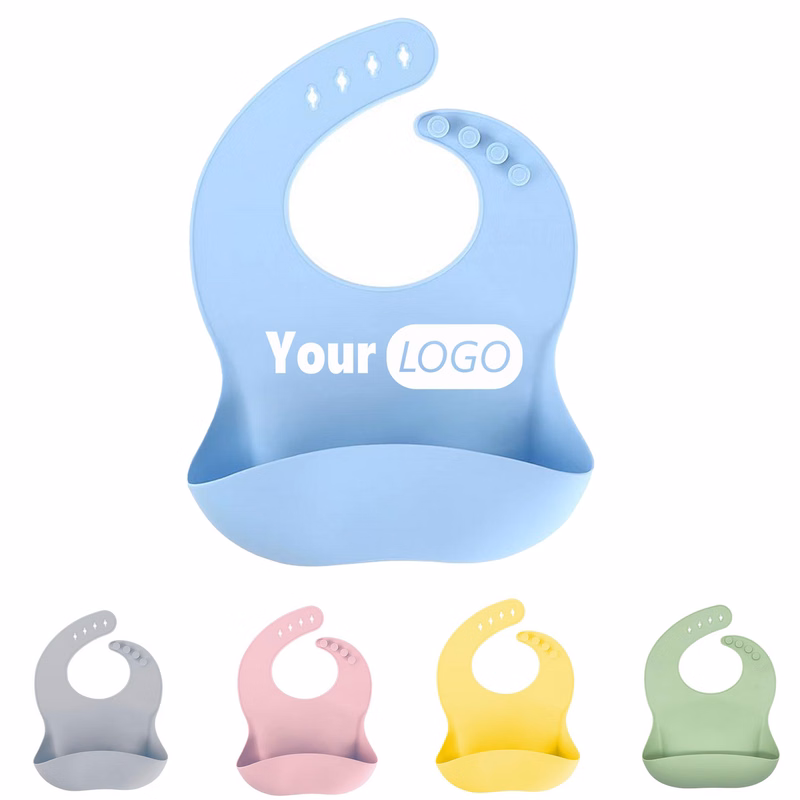 Silicone Baby Feeding Bib With Food Catcher Pocket