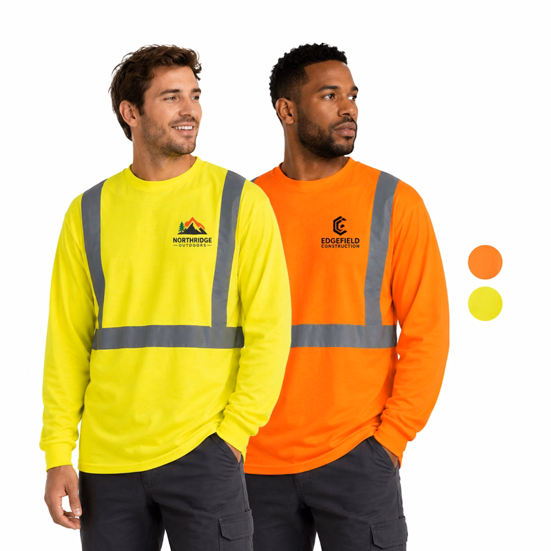 5 Oz. Poly-Cotton Class 2 Reflective Tape Safety T-Shirt