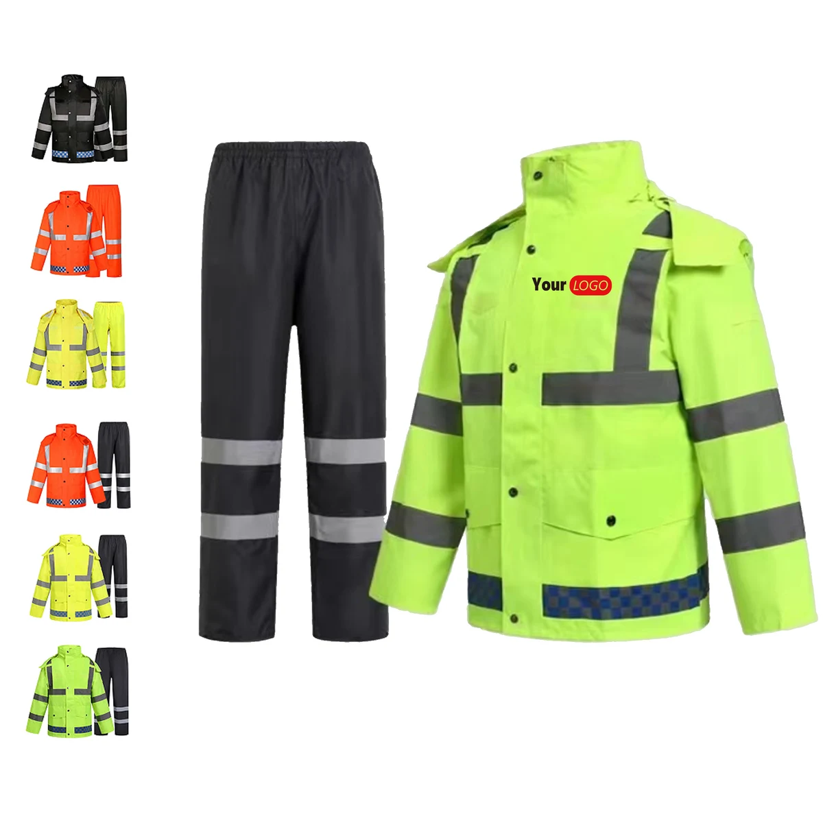 Waterproof Reflective Raincoat Suit MOQ 10pcs 1