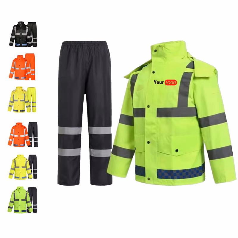 Waterproof Reflective Raincoat Suit MOQ 10pcs