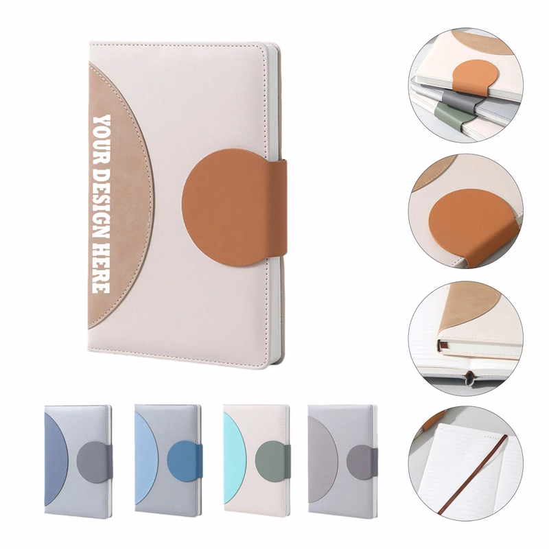 Trendy ColorBlock Magnetic Notebook Stylish