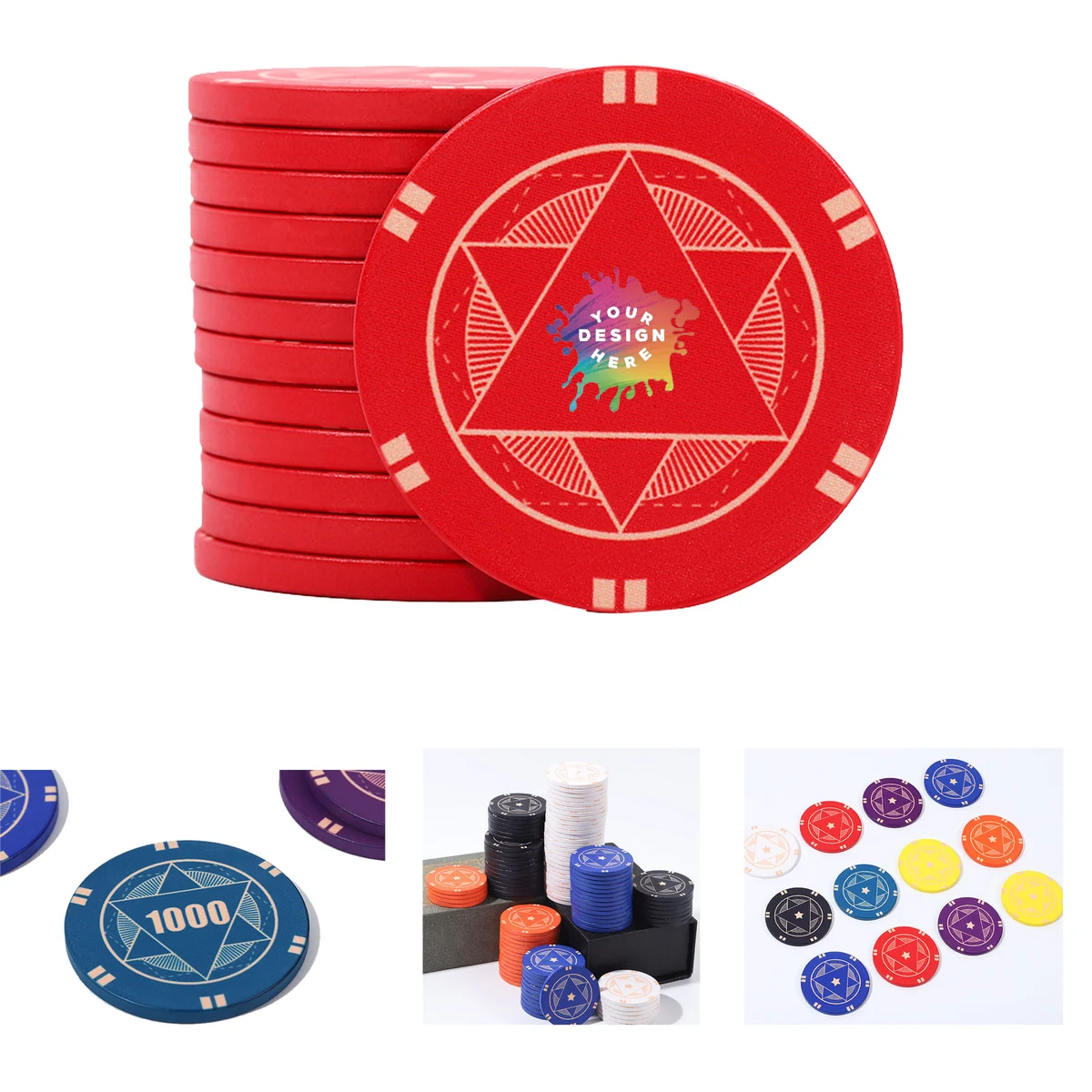 MOQ 100 pcs Custom Ceramic Poker Chips 1