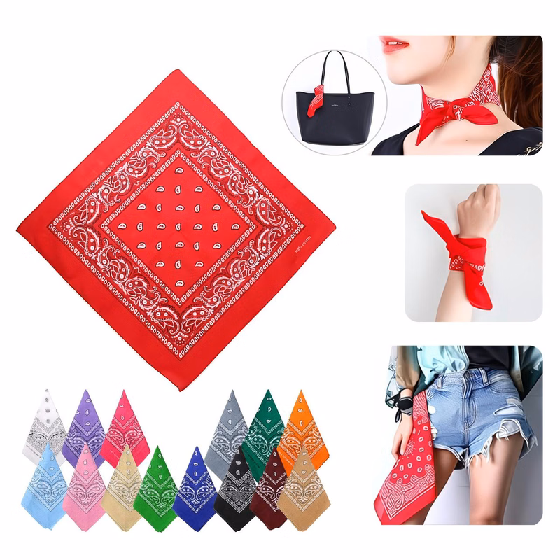 Pure Cotton Paisley Pattern Bandanas